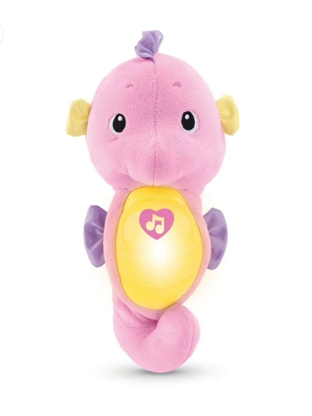 Fisher-Price Soothe & Glow Seahorse, Musical Plush Toy & Sound Machine for Baby